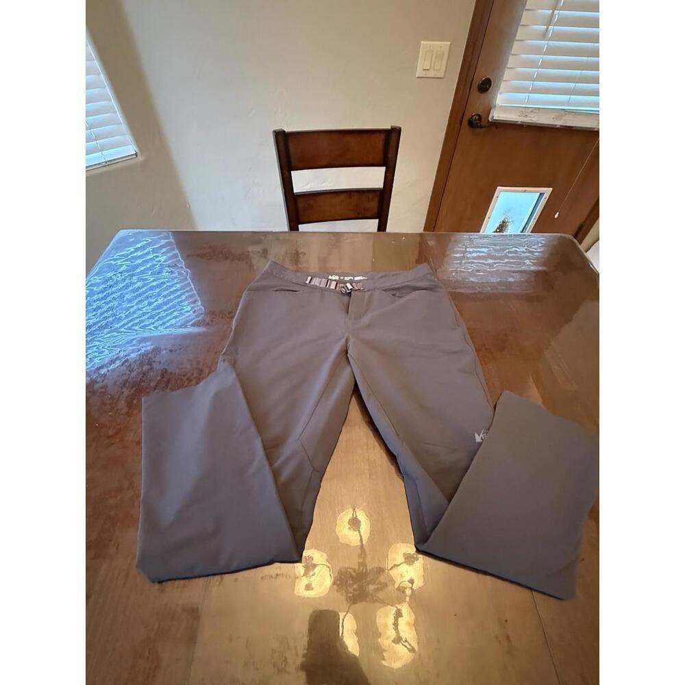 REI Coop Pants Womens 14 Petite Gray Activator Soft-Shell Semi Fitted Belted